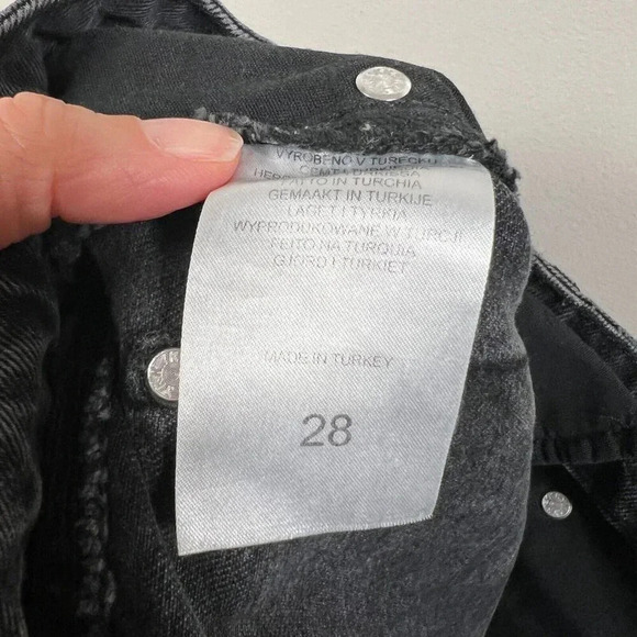 Ragged Priest Butt Cut Jeans Size 28 Washed Black High Rise Slim Straight Leg - Picture 10 of 11